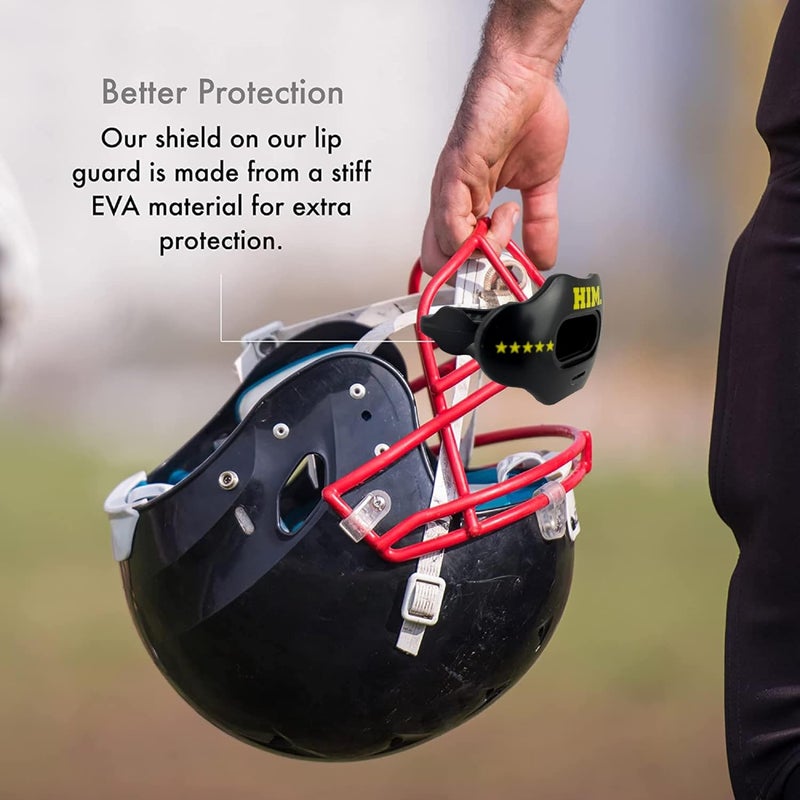 DAMAGE CONTROL Youth Football Mouth Guard – Breathable No Boil Mouthpiece, Protects Lips & Teeth, Works with Braces, Includes Helmet Strap – Sports Gear & Accessories (Him) - Image 5